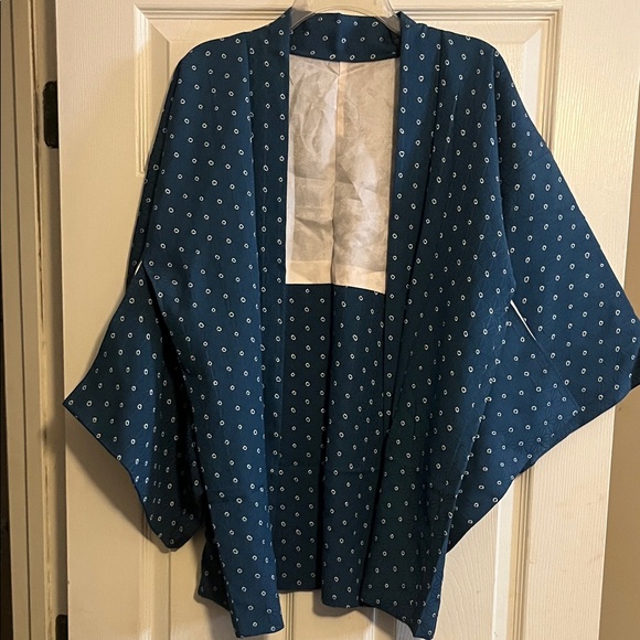 Rare Japanese Silk Polka Dot Women's Kimono - Picture 2 of 5